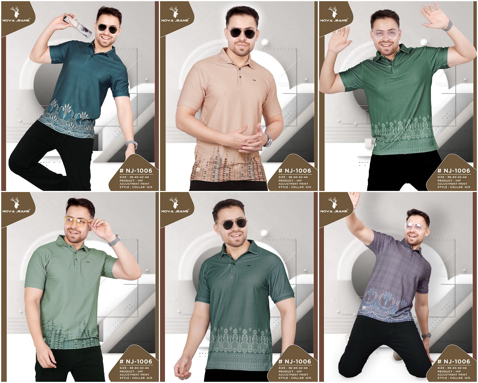 Nj 1006 Nova Jeans Lycra Mens Tshirts Supplier Gujarat