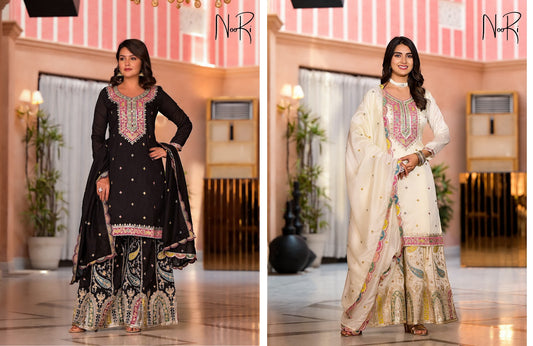 Noori Afsana Chinon Readymade Suits Exporter Gujarat