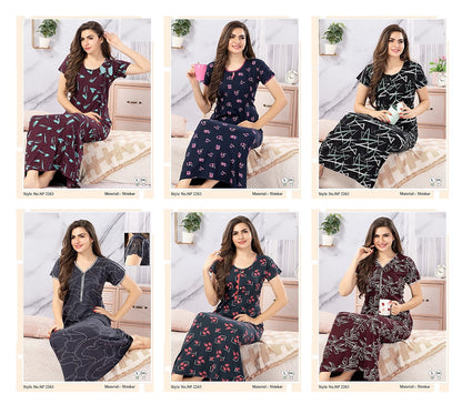 Np 2263 Mnt Sinker Night Gowns Supplier India
