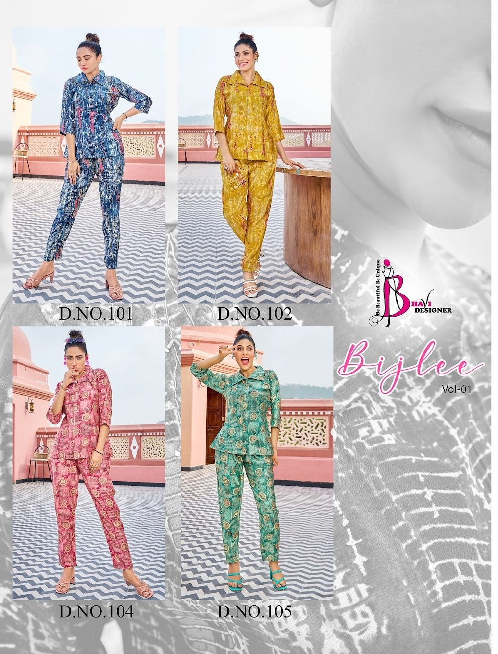 Bijlee Vol 1 Bhavi Designer Modal Silk Co Ord Set Exporter Ahmedabad