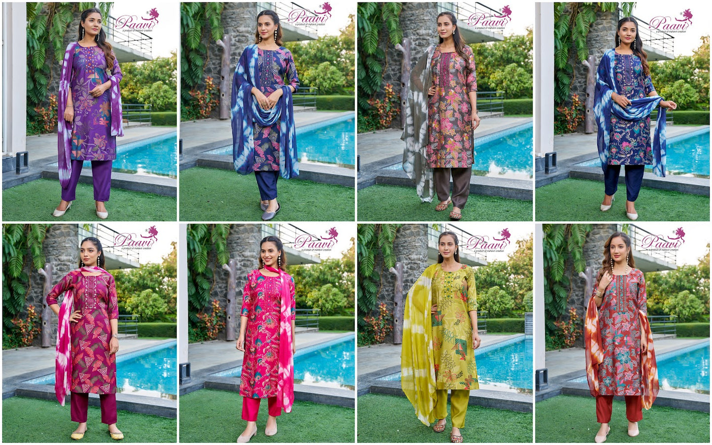 Ocean Paavi Berlin Readymade Pant Style Suits Supplier India