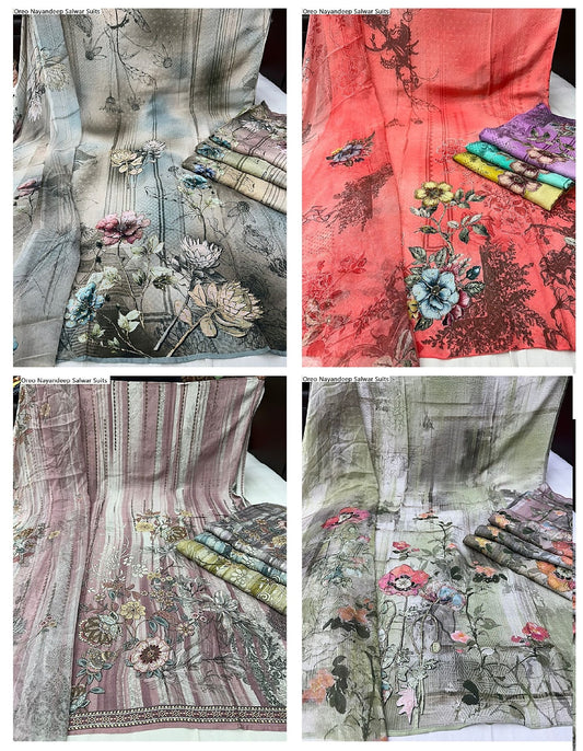 Oreo Nayandeep Viscose Muslin Salwar Suits