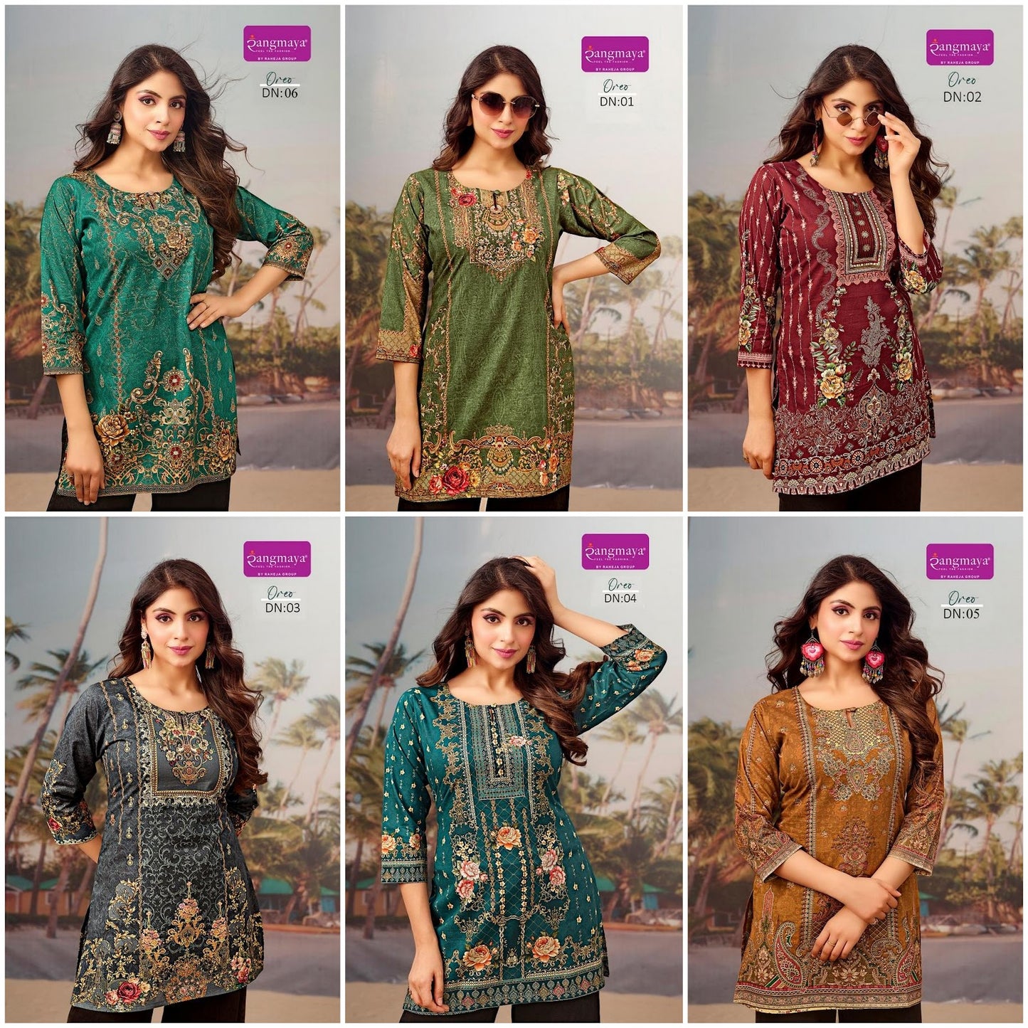 Oreo Rangmaya Cotton Short Kurtis Exporter Ahmedabad