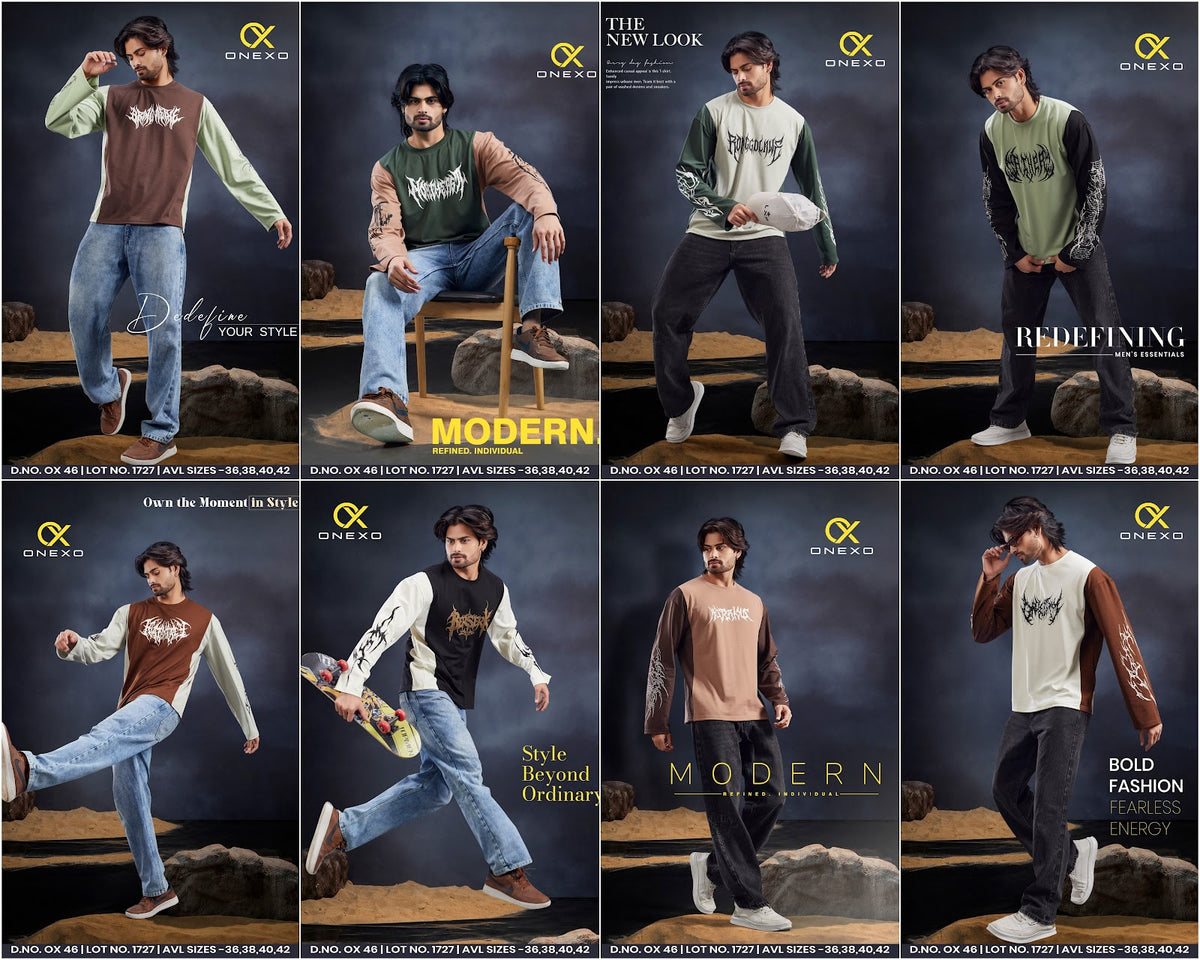 Ox 46 Full Sleeves Onexo Cotton Mens Tshirts Manufacturer