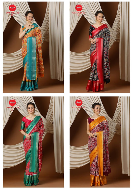 Oxford 23 Apple Dola Jacquard Sarees Manufacturer India