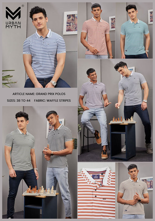 Oxford Lycra Polos Urban Myth Waffle Mens Tshirts Wholesaler