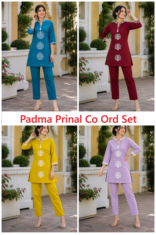 Padma Prinal Vatican Silk Co Ord Set Manufacturer