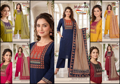 Panchi Maheesha Dhabu Cotton Readymade Plazzo Style Suits Exporter