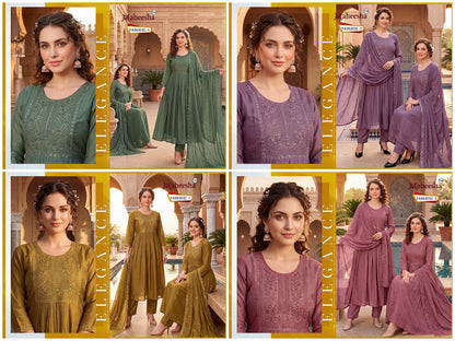 Pankhuri Maheesha Chanderi Readymade Anarkali Suits Exporter
