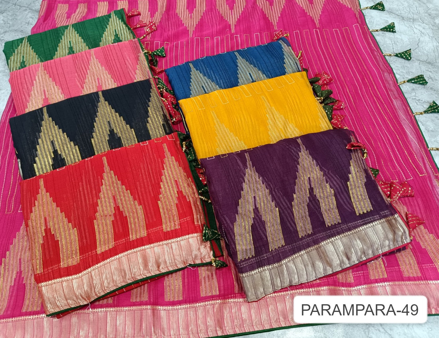Parampara 49 Kalpveli Moss Sarees Manufacturer India