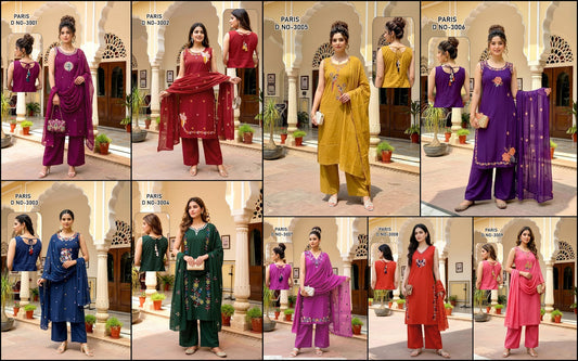 Paris Prmnt Dhabu Readymade Plazzo Style Suits Manufacturer India