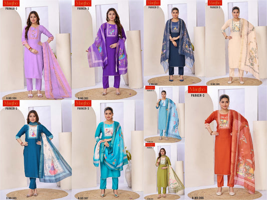 Parker 3 Manjho Vetican Readymade Pant Style Suits Wholesaler Gujarat