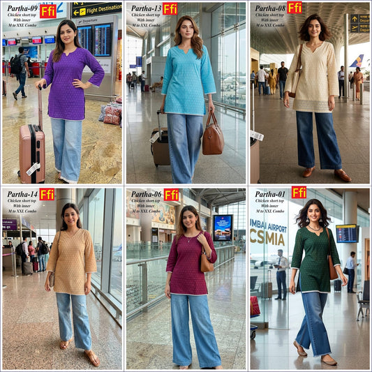 Partha Ffi Cotton Short Kurtis Wholesaler Gujarat