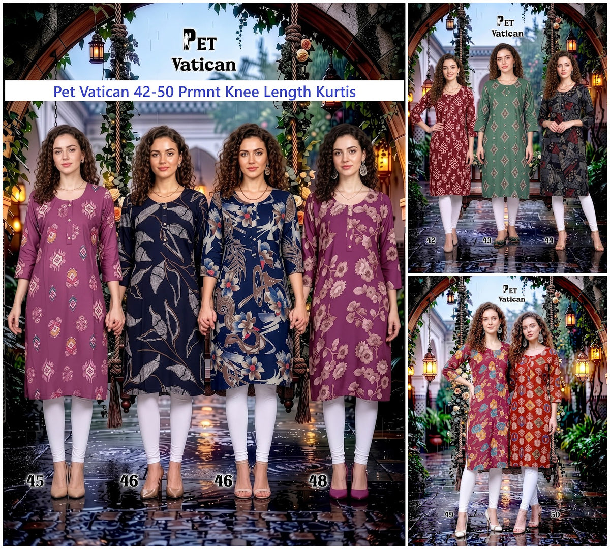 Pet Vatican 42-50 Prmnt Knee Length Kurtis Manufacturer Ahmedabad