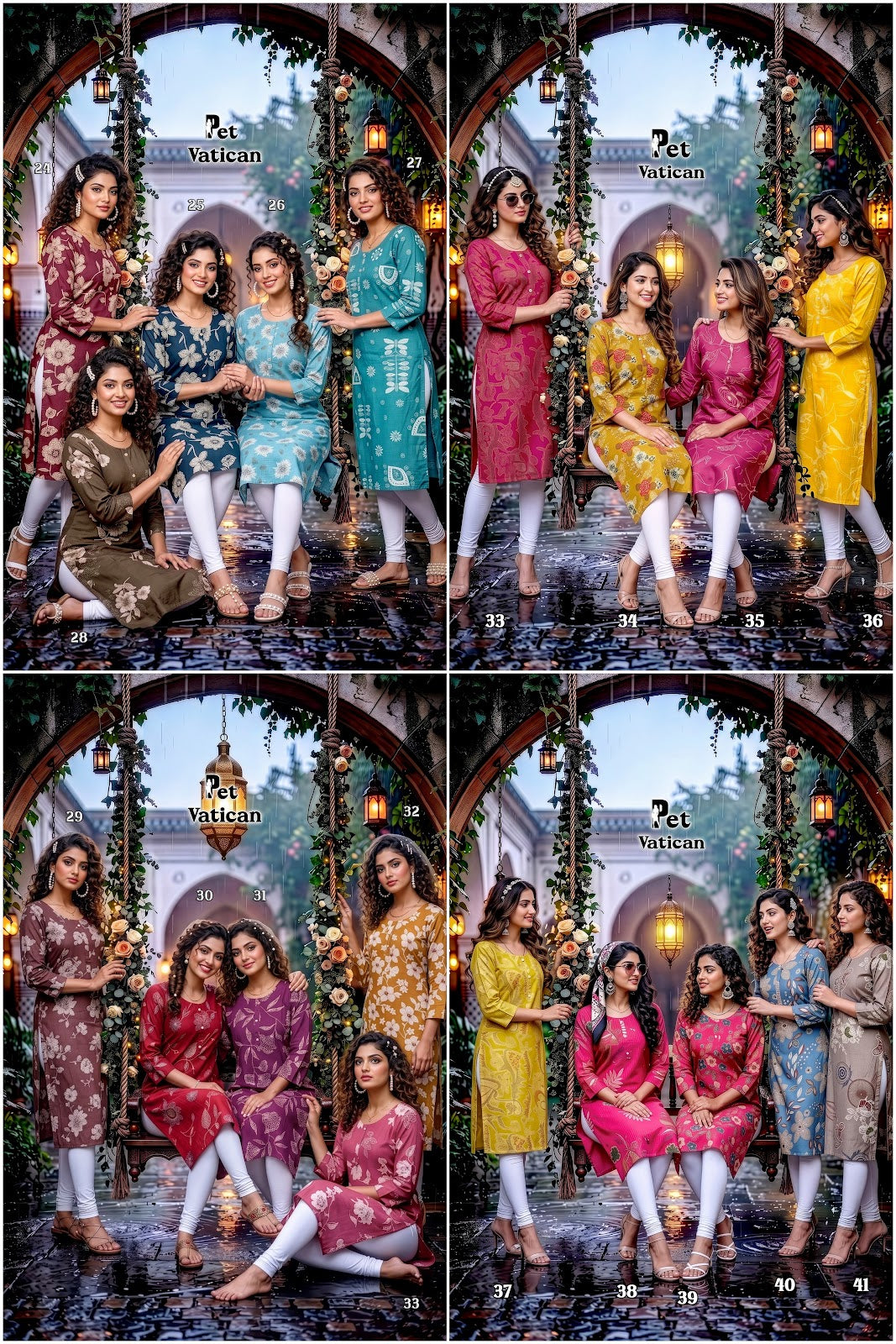Pet Vatican Prmnt Knee Length Kurtis Exporter Ahmedabad