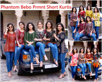 Phantom Bebo Prmnt Rayon Short Kurtis Wholesaler Gujarat