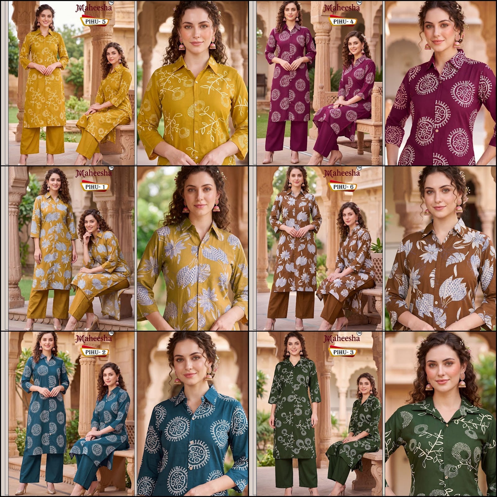 Pihu Maheesha Rayon 22Kg Co Ord Set Exporter
