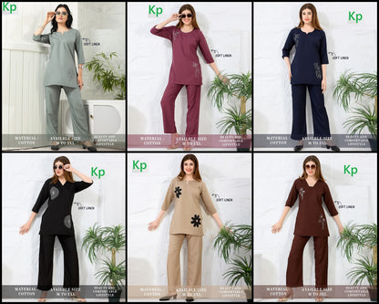 Plain 160626 Kp Linen Co Ord Set Exporter India