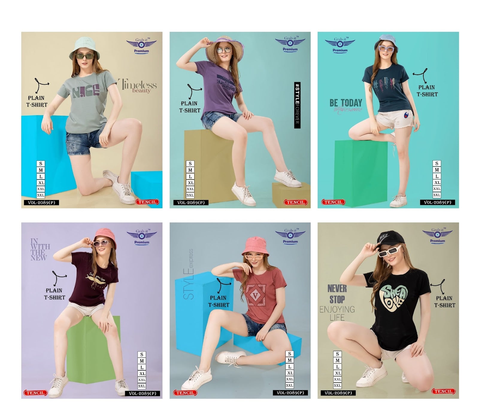 Plain 2089 P Grab It Tencil Women Tshirt Exporter Ahmedabad