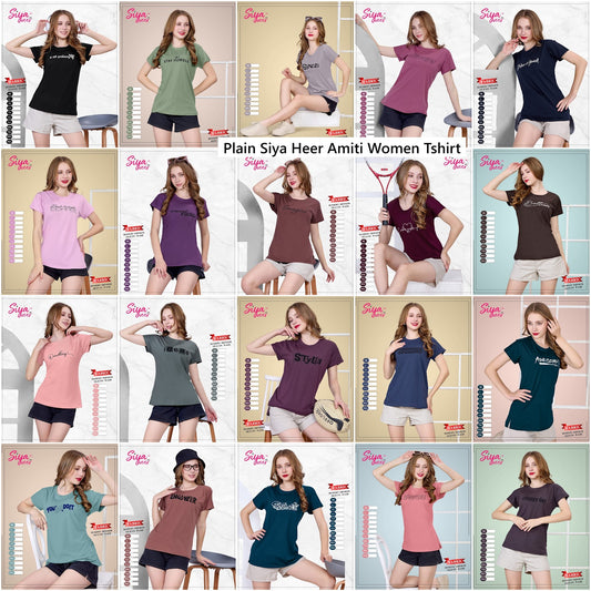 Plain Siya Heer Amiti Hosiery Sinker Women Tshirt Exporter Ahmedabad