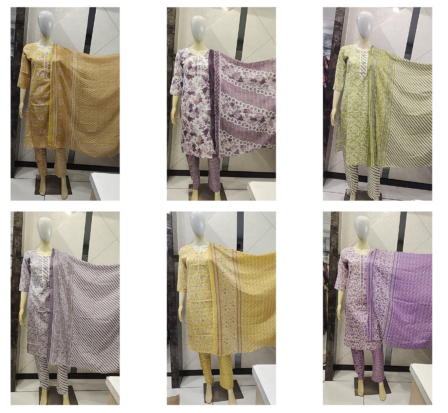 Plus Size24 H Dot Cotton Readymade Pant Style Suits Wholesale