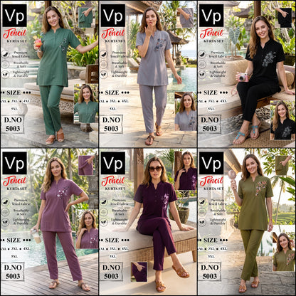 Plus Size 150926 Vp Tencil Kurta Night Suits Exporter