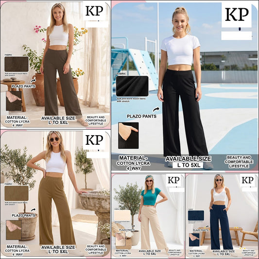 Plus Size 4 Way Lycra Kp Cotton Women Pants Wholesaler Gujarat