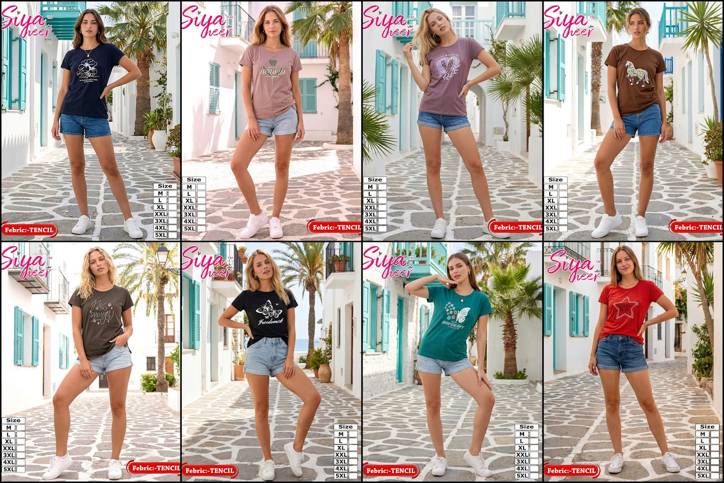 Plus Size Siya Heer Amiti Tencil Women Tshirt Manufacturer Gujarat