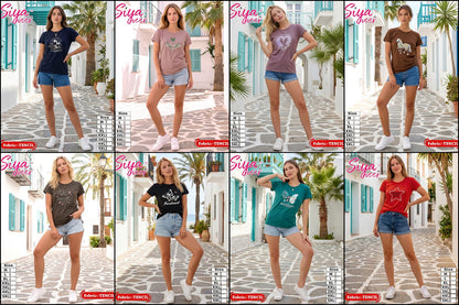 Plus Size Siya Heer Amiti Tencil Women Tshirt Manufacturer Gujarat
