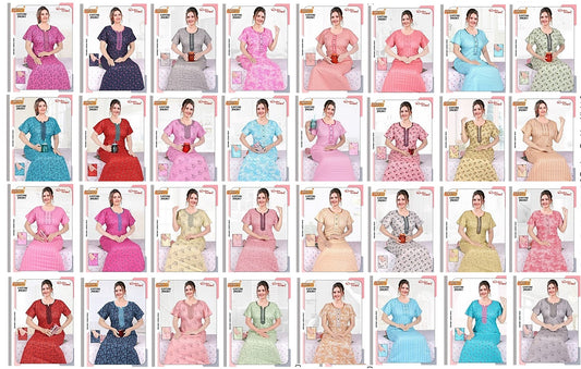 Pocket-0407 Ruchee Fashion Cotton Night Gowns Wholesale Price