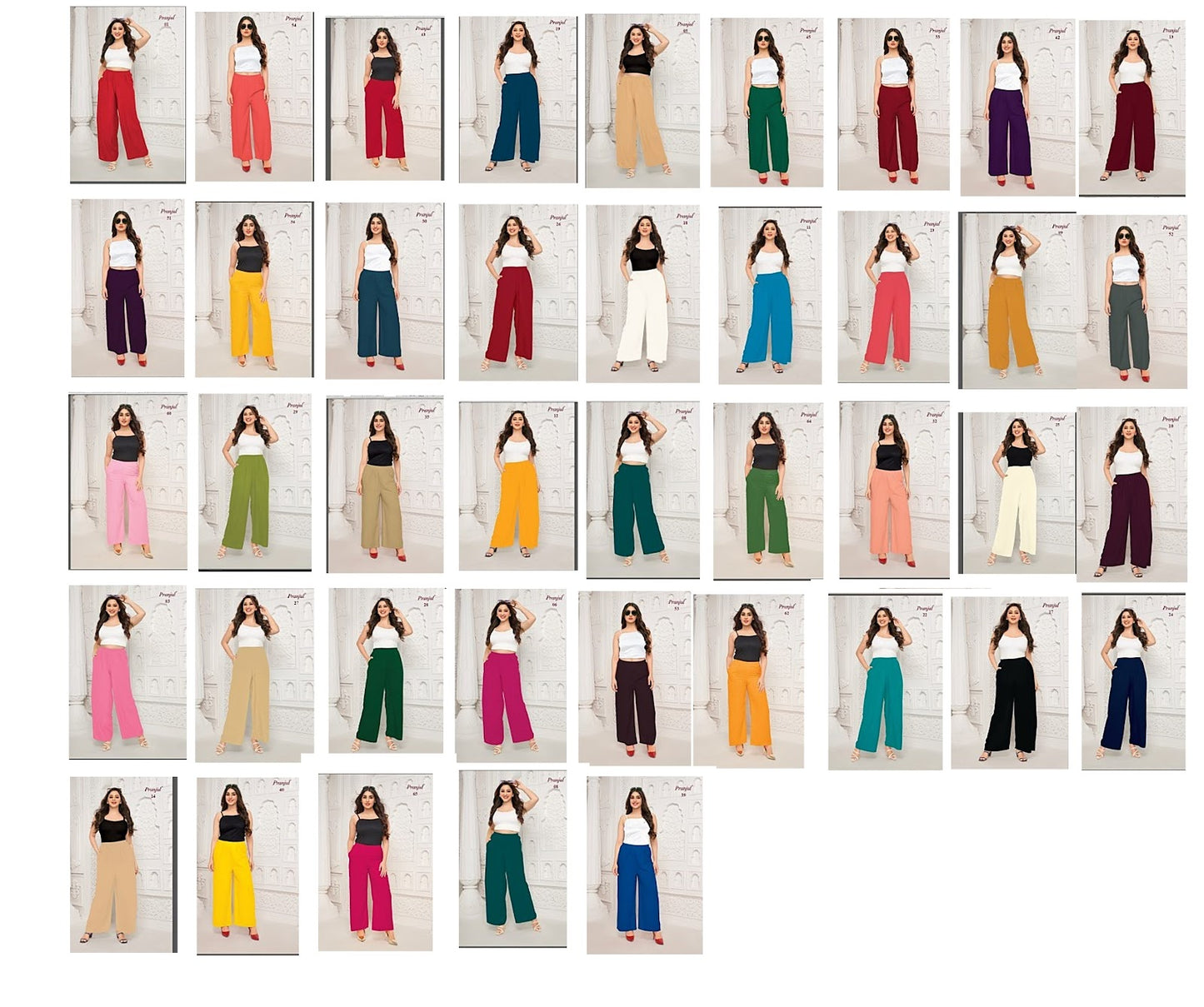 With Pocket 1508 Pranjul Cotton Branded Palazzo Supplier Gujarat