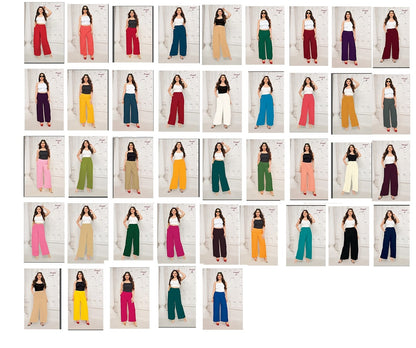 With Pocket 1508 Pranjul Cotton Branded Palazzo Supplier Gujarat