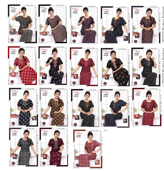 Pocket Embroidery 291024 Ruchee Fashion Night Gowns Wholesale Price