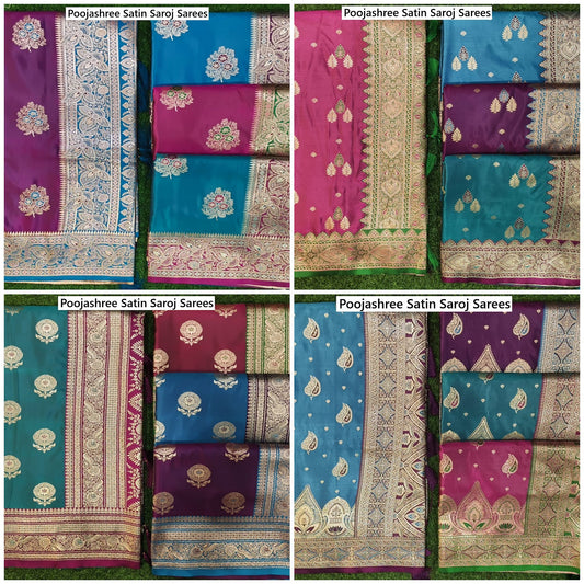 Poojashree Satin Saroj Sarees Wholesale Price