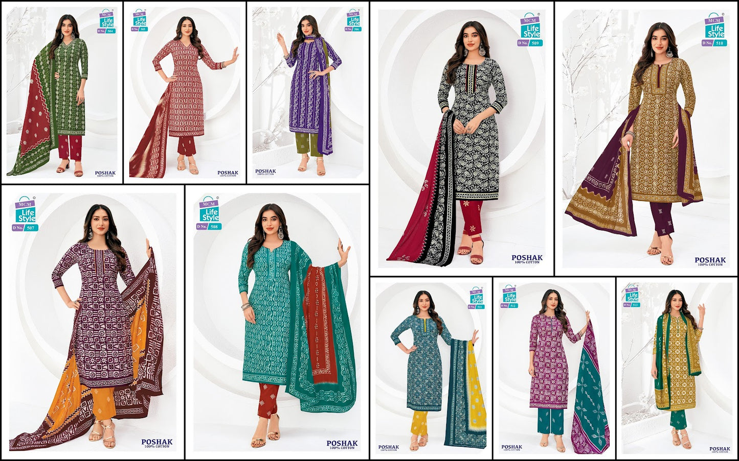 Poshak Vol 5 Mcm Lifestyle Cotton Dress Material Wholesale Price