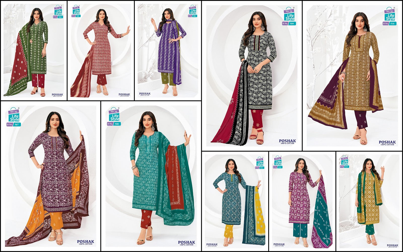 Poshak Vol 5 Mcm Lifestyle Cotton Dress Material Wholesale Price