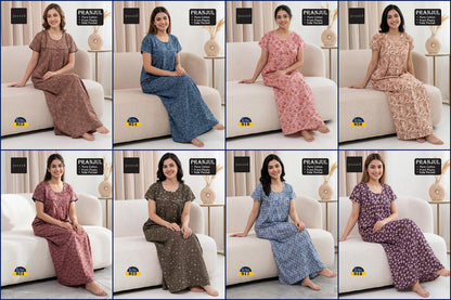 Pranjul 917-924 Skager Cotton Night Gowns Supplier
