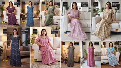 Pranjul Skager Cotton Night Gowns Wholesale Price