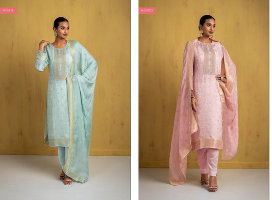 Pravah Naariti Organza Pant Style Suits Wholesale