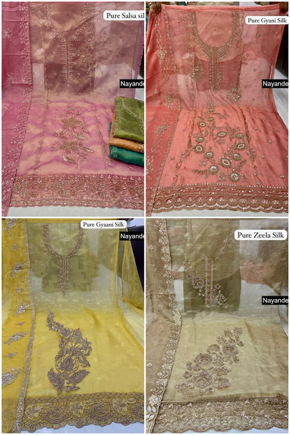 Preeti 1902 Nayandeep Silk Salwar Suits Wholesale Price