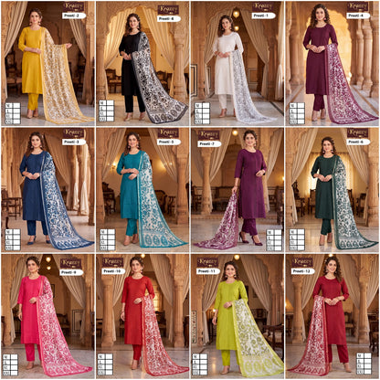 Preeti Krazzy Kanha Vatican Readymade Pant Style Suits Wholesaler Ahmedabad