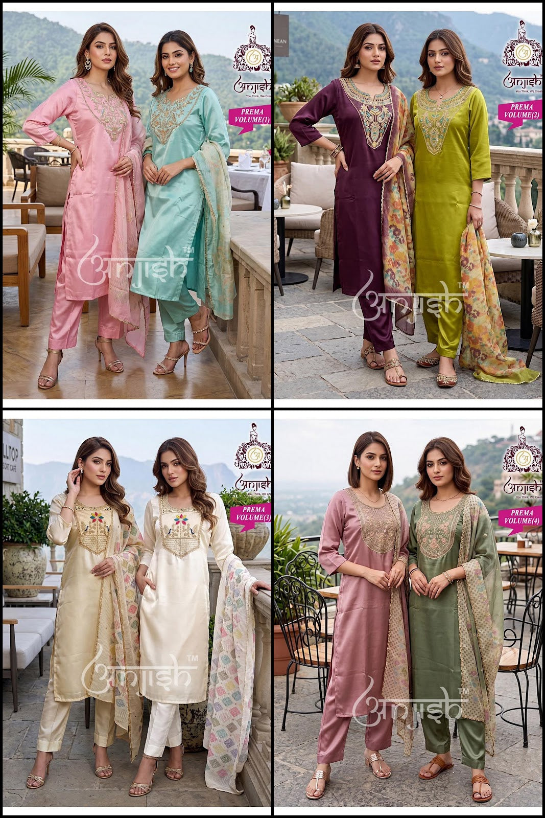 Prema Anjish Roman Readymade Pant Style Suits Wholesale