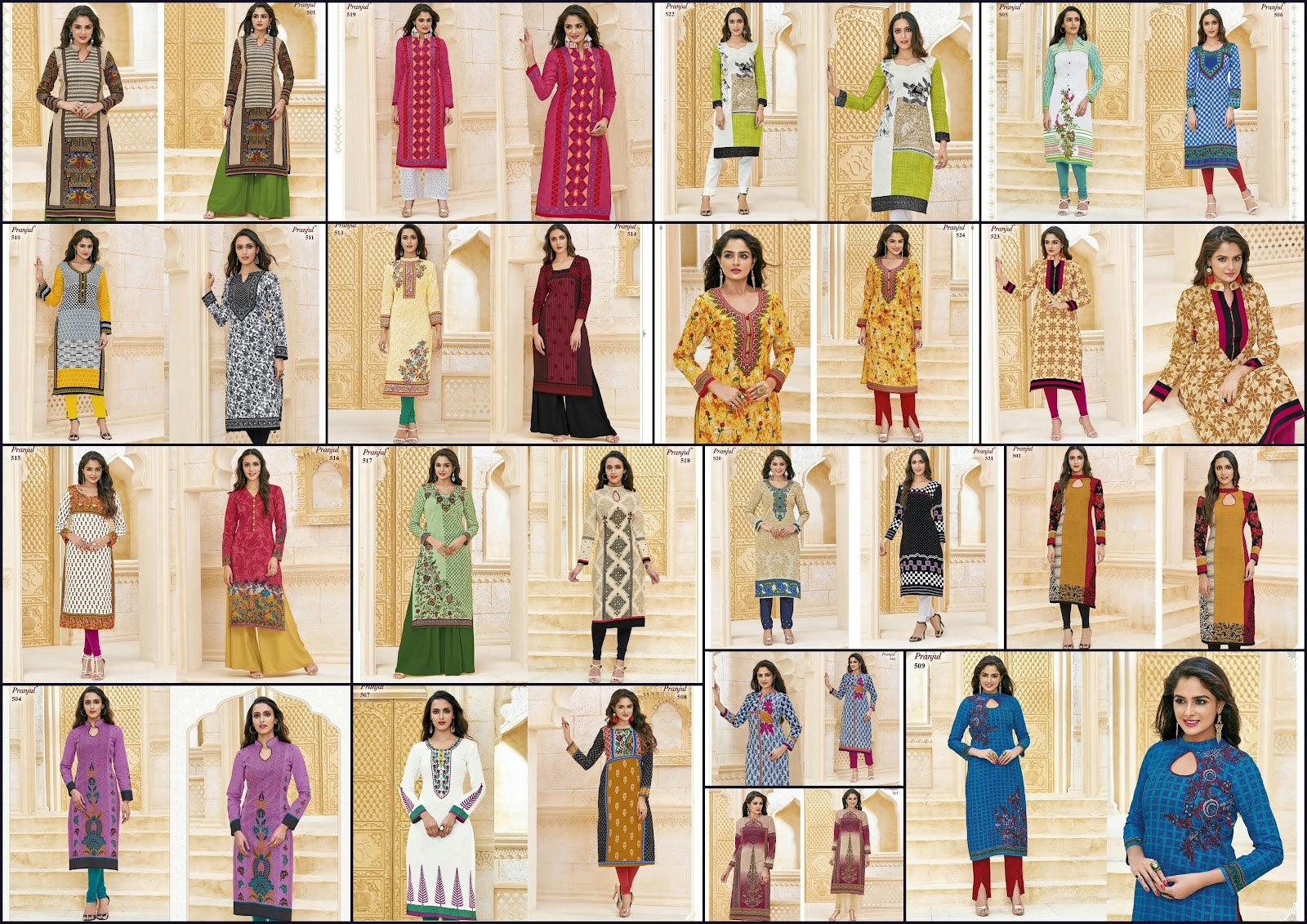 Prerna Vol 1 Pranjul Cotton Straight Cut Kurtis Exporter Gujarat
