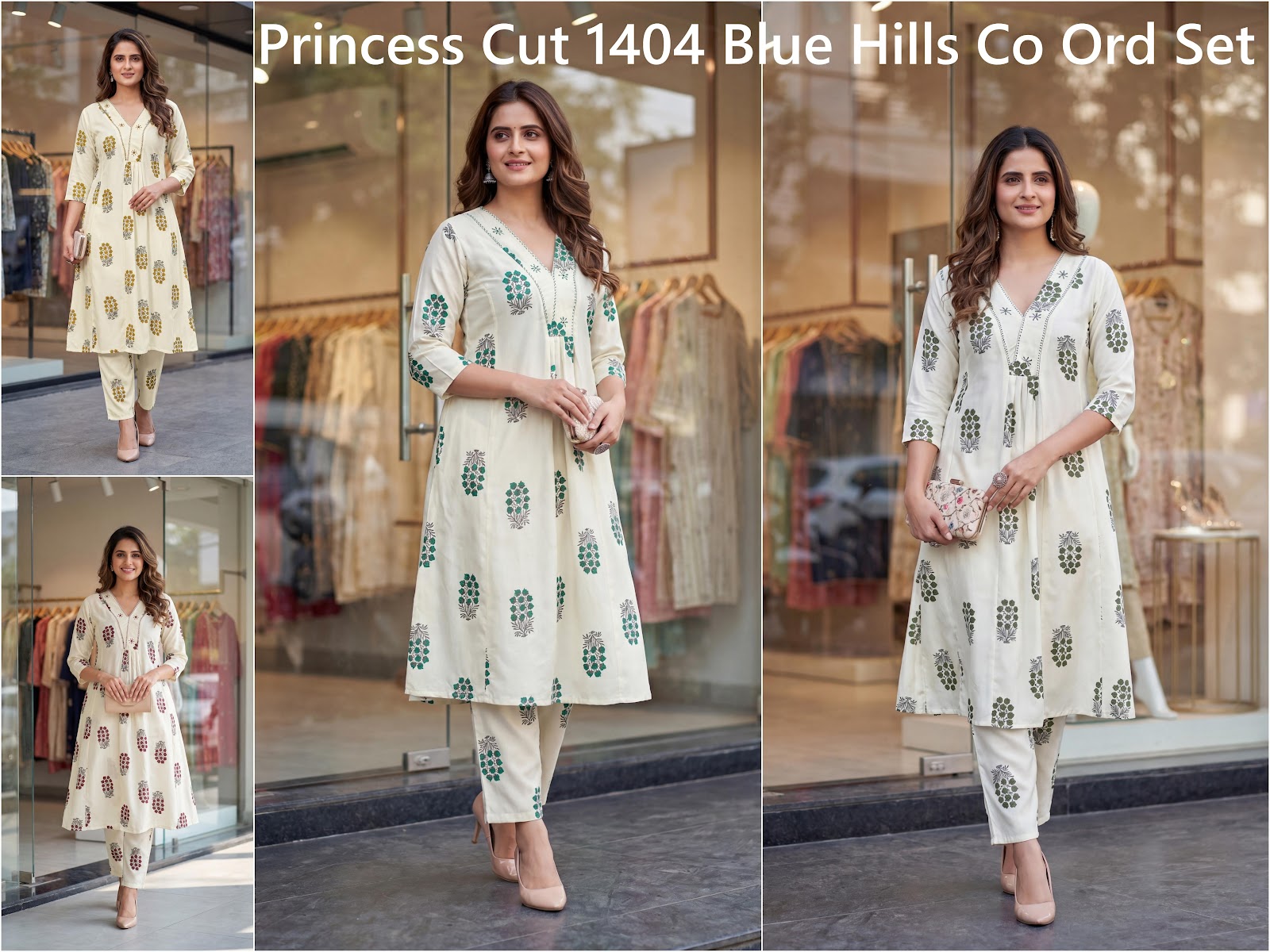 Princess Cut 1404 Blue Hills Rayon Co Ord Set Exporter India