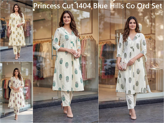 Princess Cut 1404 Blue Hills Rayon Co Ord Set Exporter India