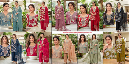 Print-Plain 0809 Keya Vetican Readymade Suits Manufacturer India
