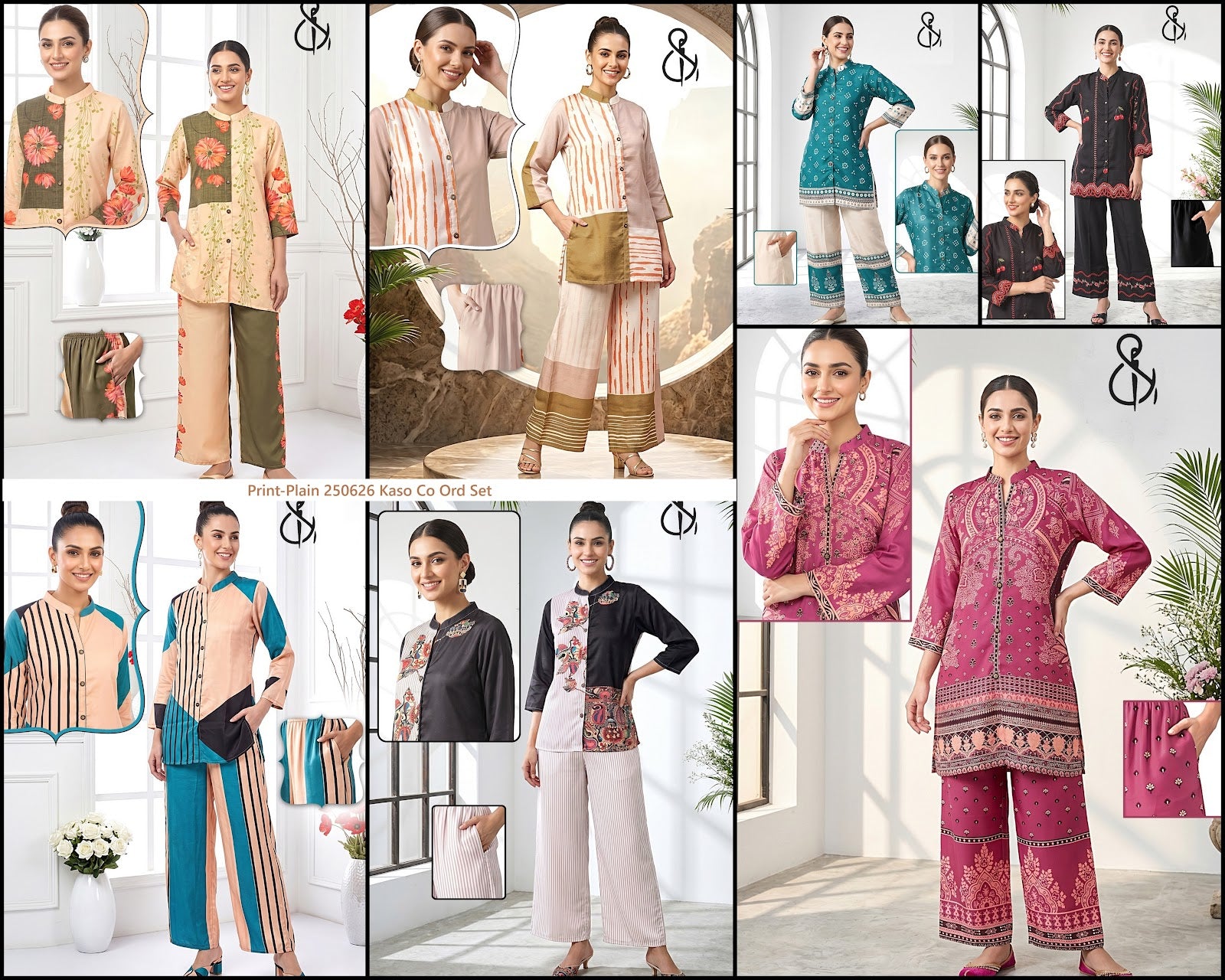 Print-Plain 250626 Kaso Muslin Co Ord Set Manufacturer