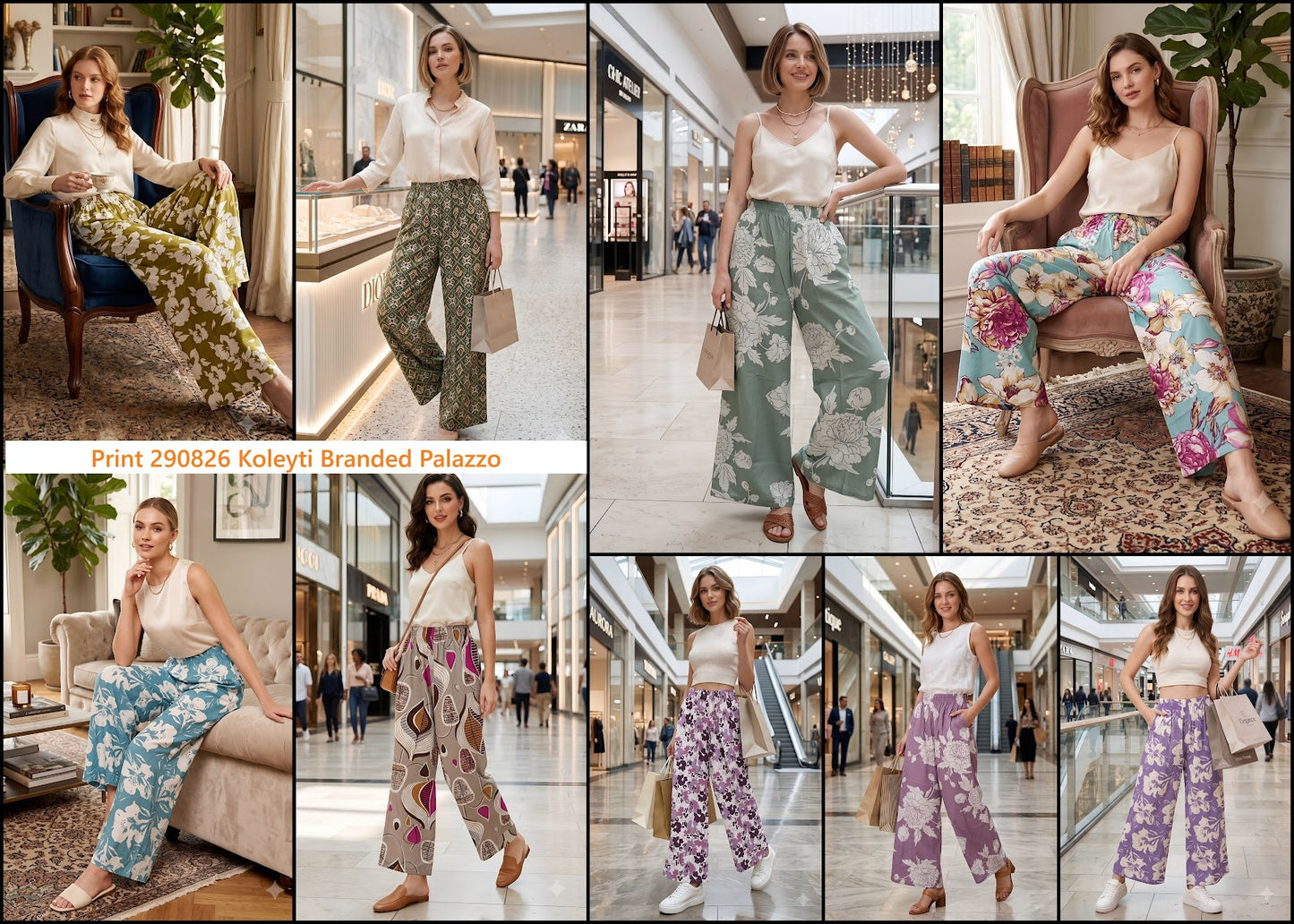 Print 290826 Koleyti Cotton Branded Palazzo Wholesaler India
