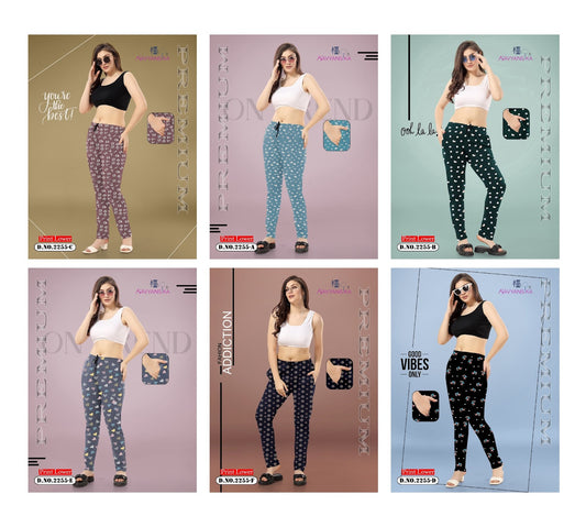 Print Design No 2255 Kavyansika Hosiery Cotton Women Night Lower Wholesale Price