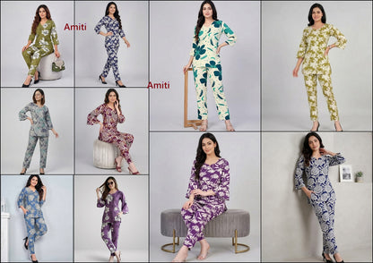 Print To Print 0204 Amiti Cotton Rayon Co Ord Set Wholesale Price